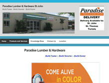 Tablet Screenshot of paradiselumber.net